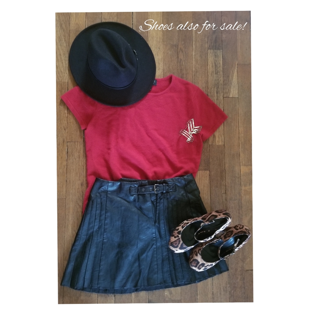 Red 100% Vintage Cashmere Blouse by Country Shop